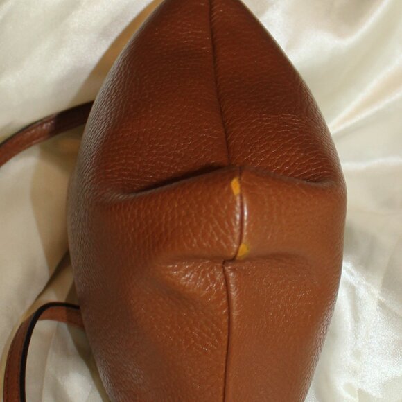 Polo Ralf Lauren shoulder cross body brown  lined travel bag 7.5"x8.5" - Picture 5 of 8